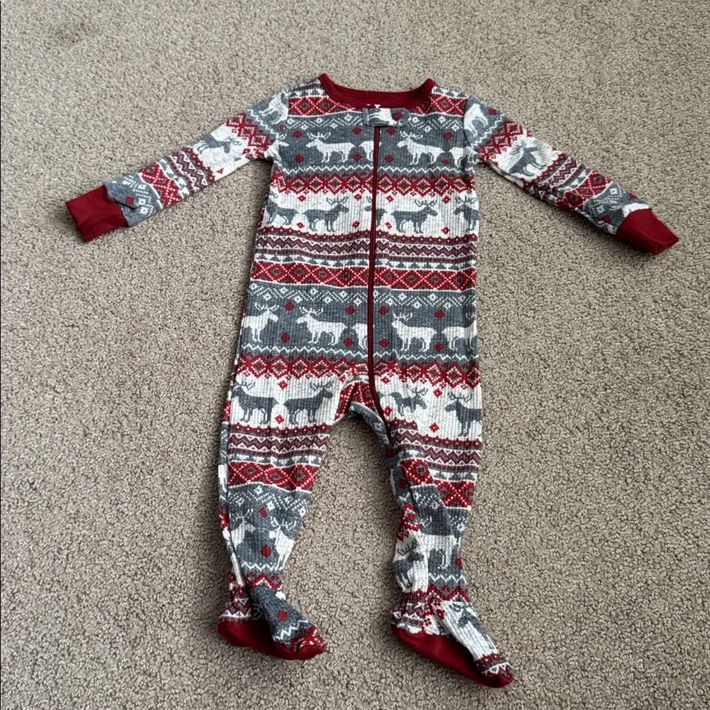 127 NWT The Children’s Place Thermal Footed Pajama - Size:‎ 3-6 months